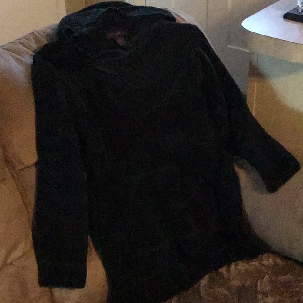 Cozy Black Hooded Sweater